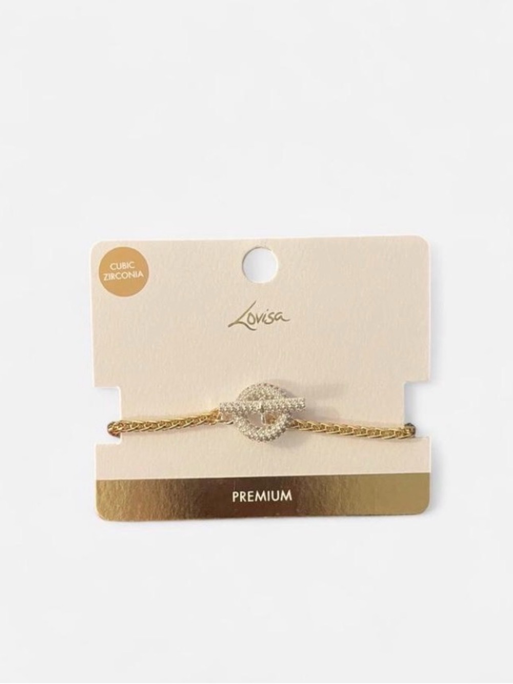 Lovisa Gold Chain Bracelet with Crystal-Encrusted Knot
